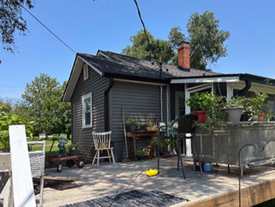 Dark Grey home porch