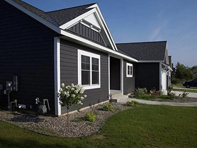 Dark Grey siding