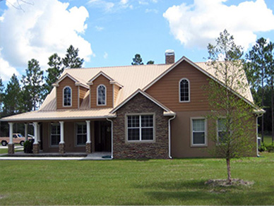 Large dark yellow home
